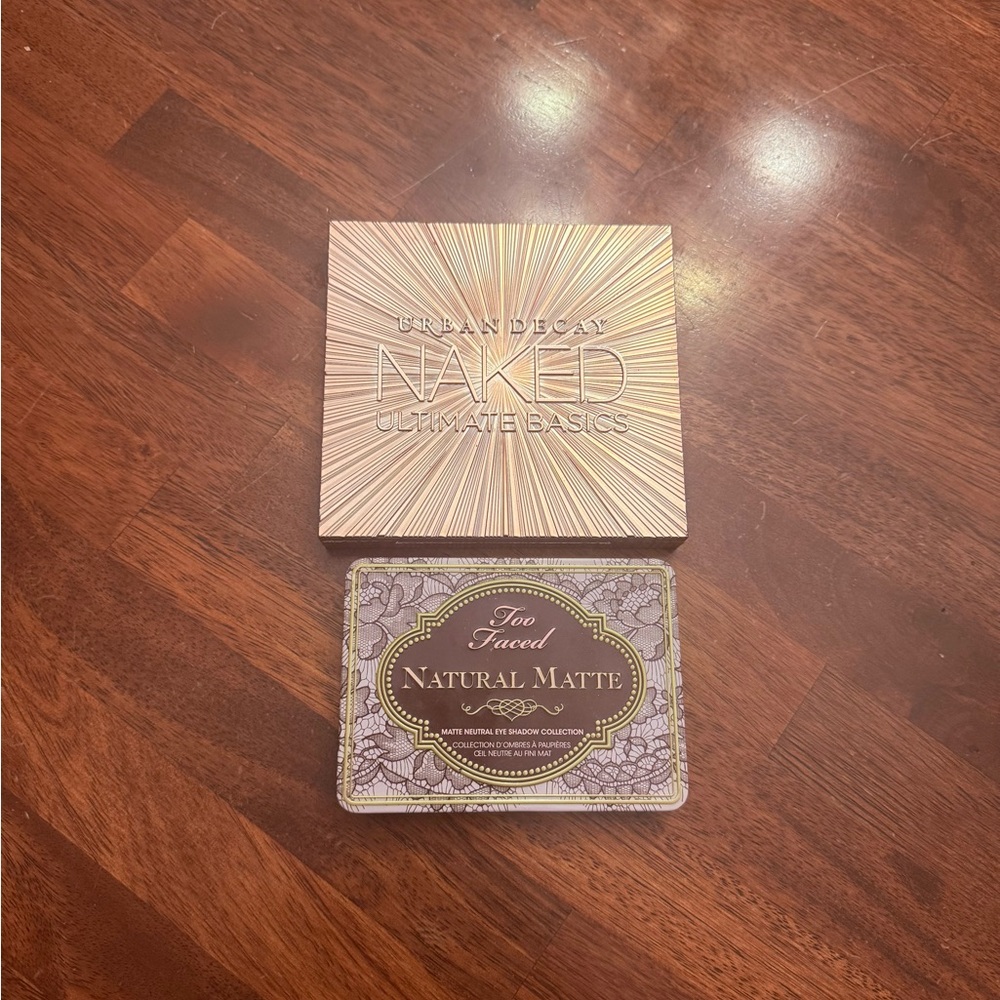 Urban Decay Naked Basics and Too Faced Natural Matte Eyeshadow Palettes